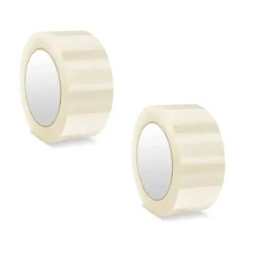 Hash Shoppe Durable Self-Adhesive BOPP Packaging Clear Tape (3 Inch * 110 Mtrs) - Pack of 2