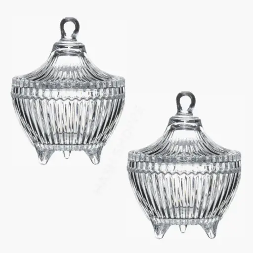 Hash Shoppe 210 ML Glass Bowl with Secure Lid – Ideal for Kitchen & Dining - Pack of 2